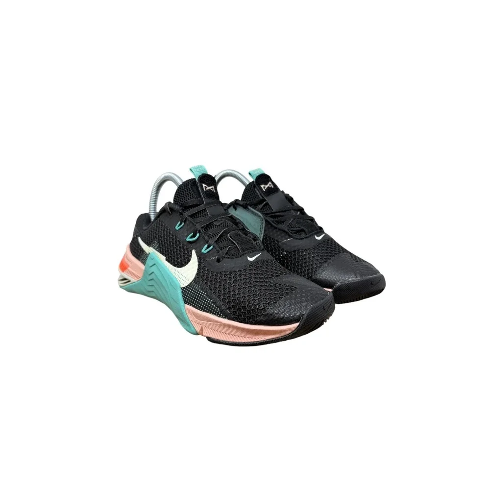 Nike Metcon 7 Training Shoes Womens 6.5 Black Teal Coral CZ8280-038